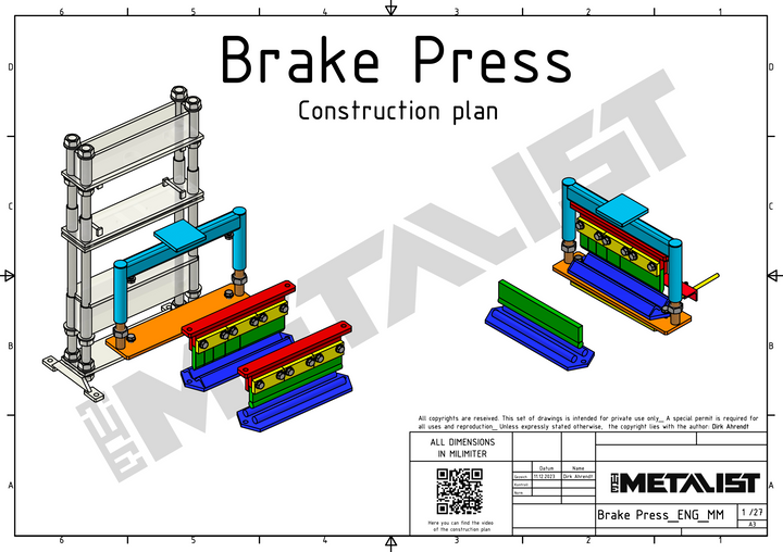 Bauplan für Abkantpresse