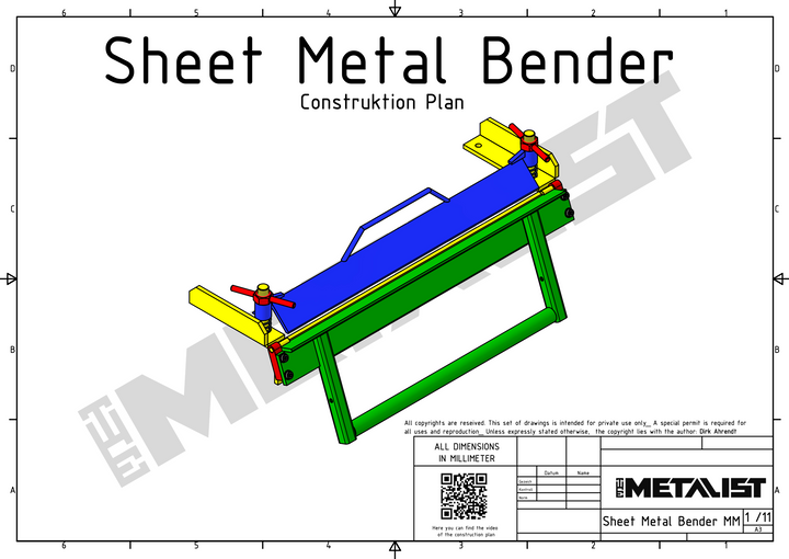 Bauplan für Blech Biegemaschine // Kantbank