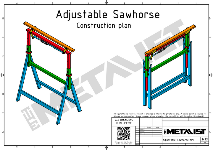 Pläne für höhenverstellbaren Sägebock