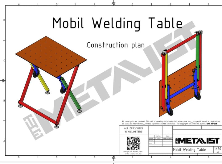 Buildplans Mobiler klappbarer Schweißtisch